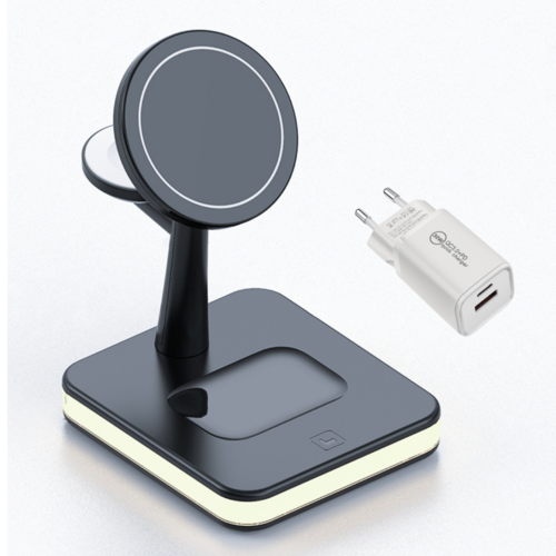 4-in-1 Magnetic Wireless Charging Station – 30W PD Adapter Included, for iPhone